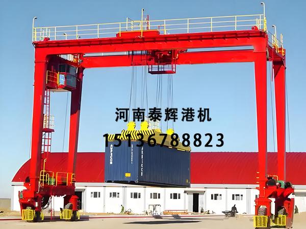 广东中山轨道式集装箱龙门吊相比移动式的优势